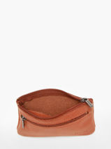 Coin Purse Oil Leather Etrier Brown oil EOIL612-vue-porte