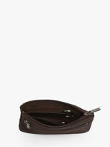 Coin Purse Oil Leather Etrier Brown oil EOIL612-vue-porte
