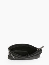 Coin Purse Oil Leather Etrier Black oil EOIL612-vue-porte