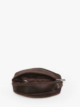 Coin Purse Oil Leather Etrier Brown oil EOIL041-vue-porte