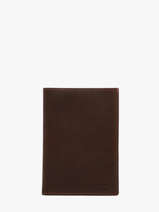 Leather Wallet Oil Etrier Brown oil EOIL442