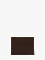 Leather Wallet Oil Etrier Brown oil EOIL438