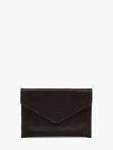 Leather Passport Holder Oil Etrier Brown oil EOIL054