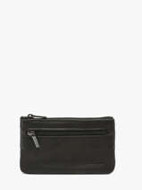 Coin Purse Oil Leather Etrier Black oil EOIL612