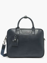 Leather Flandres Briefcase 1 Compartment Etrier Blue flandres EFLA8251