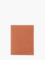 Leather Wallet Oil Etrier Brown oil EOIL247
