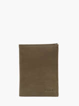Leather Wallet Oil Etrier Green oil EOIL247