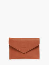 Leather Passport Holder Oil Etrier Brown oil EOIL054