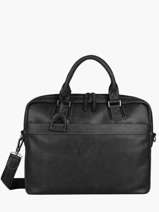 Leather Spider Briefcase 2 Compartments Etrier Black spider ESPI8022