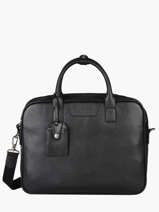 Leather Frandres Briefcase 2 Compartments Etrier Black flandres EFLA8252
