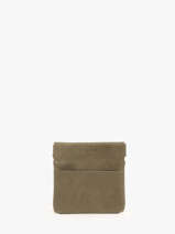 Leather Oil Coin Purse Etrier Green oil EOIL5005