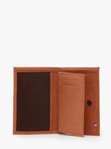 Compact Leather Wallet Oil Etrier Brown oil EOIL027-vue-porte