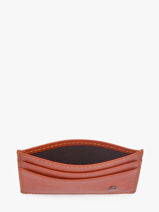 Card Holder Leather Madras Etrier Orange madras EMAD011-vue-porte