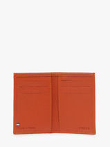 Leather Cardholder Madras Etrier Orange madras EMAD013-vue-porte