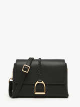 Shoulder Bag S Torsade Leather Etrier Black torsade ETOS169S-vue-porte