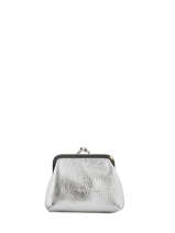 Leather Coin Purse Etincelle Irise Etrier Silver etincelle irisee EETI654