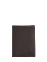 Leather Wallet Oil Etrier Brown oil EOIL528