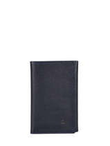 Leather Madras Card Holder Etrier Blue madras EMAD024
