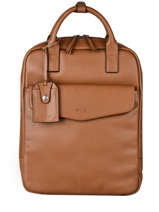 Leather Flandres Business Backpack Etrier Brown flandres EFLA8271