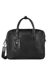 Leather Flandres Briefcase 1 Compartment Etrier Black flandres EFLA8251