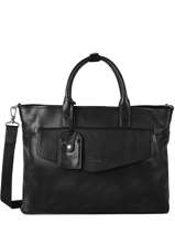 Leather Flandres Briefcase 1 Compartment Flandres Etrier Black flandres EFLA8231