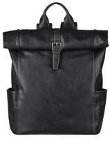 Sac  Dos Spider 2 Compartiments Cuir Etrier Noir spider ESPI8102